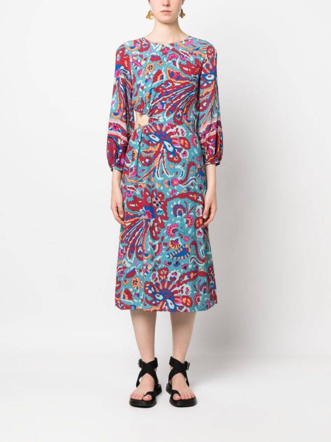 Ba&Sh Jurk met bloemenprint Blauw