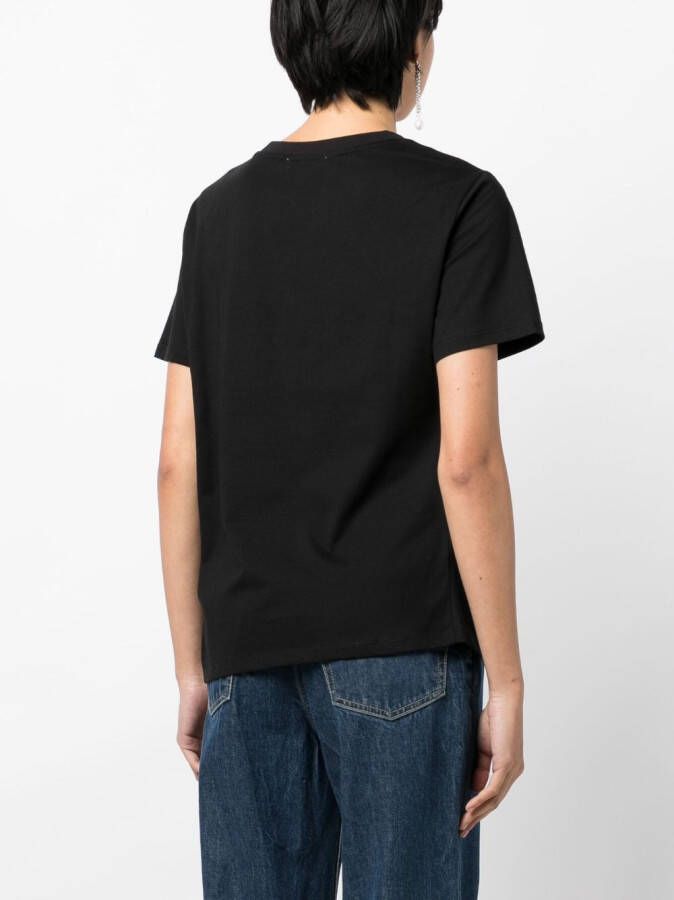 b+ab Asymmetrisch T-shirt Zwart