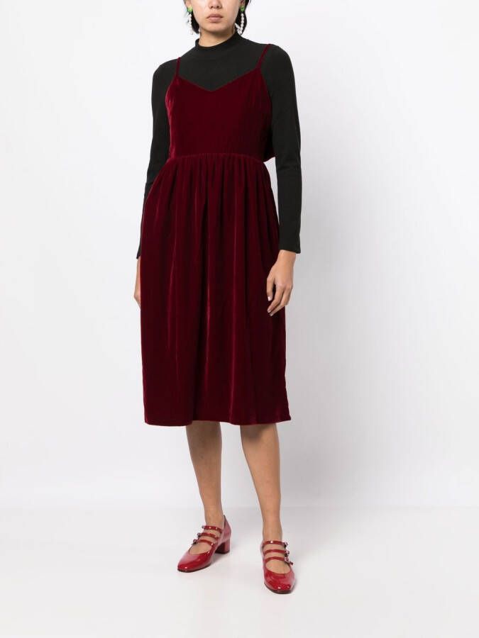 b+ab Midi-jurk met strikdetail Rood