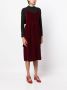 B+ab Midi-jurk met strikdetail Rood - Thumbnail 4