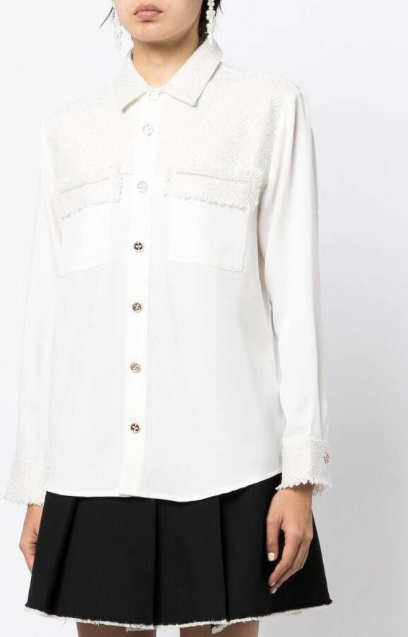 b+ab Button-up blouse Wit
