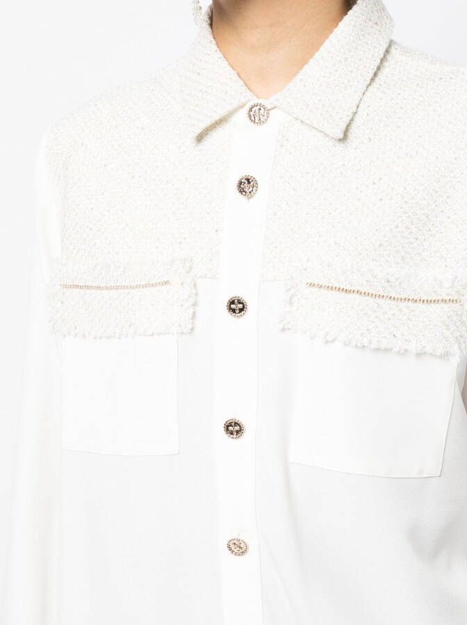 b+ab Button-up blouse Wit