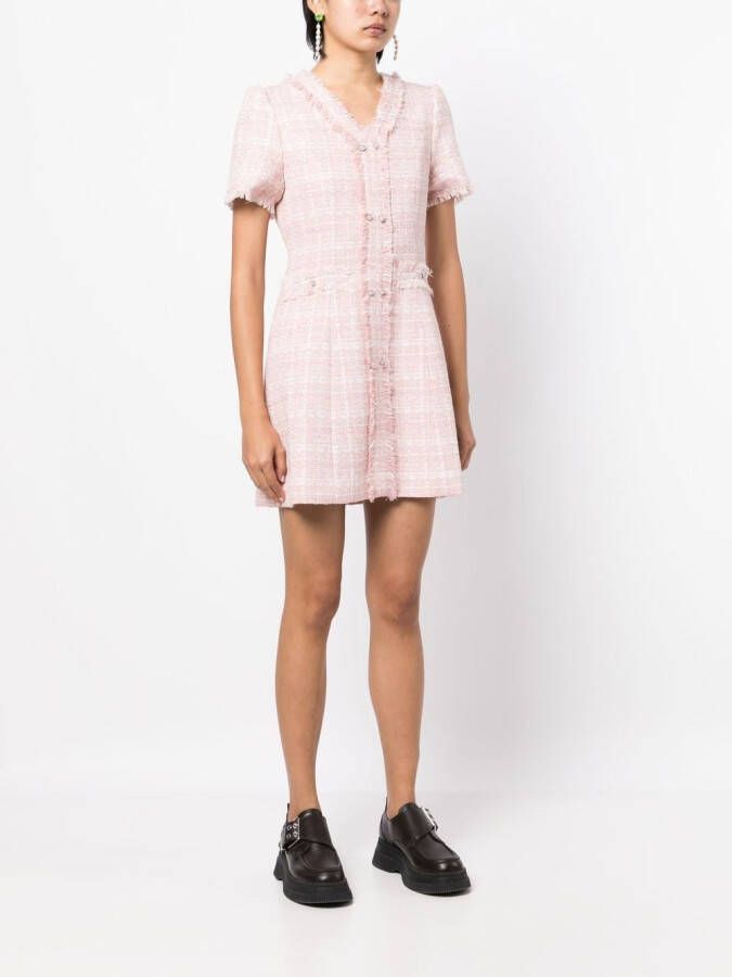 b+ab Geruite mini-jurk Roze