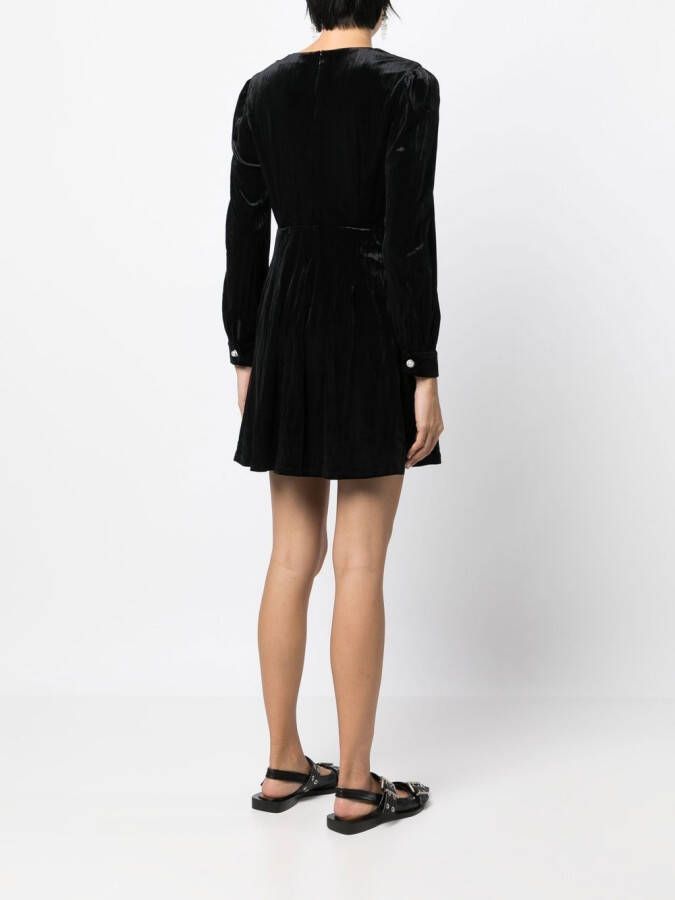 b+ab Fluwelen mini-jurk Zwart
