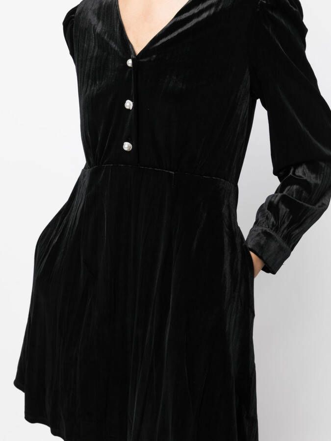 b+ab Fluwelen mini-jurk Zwart