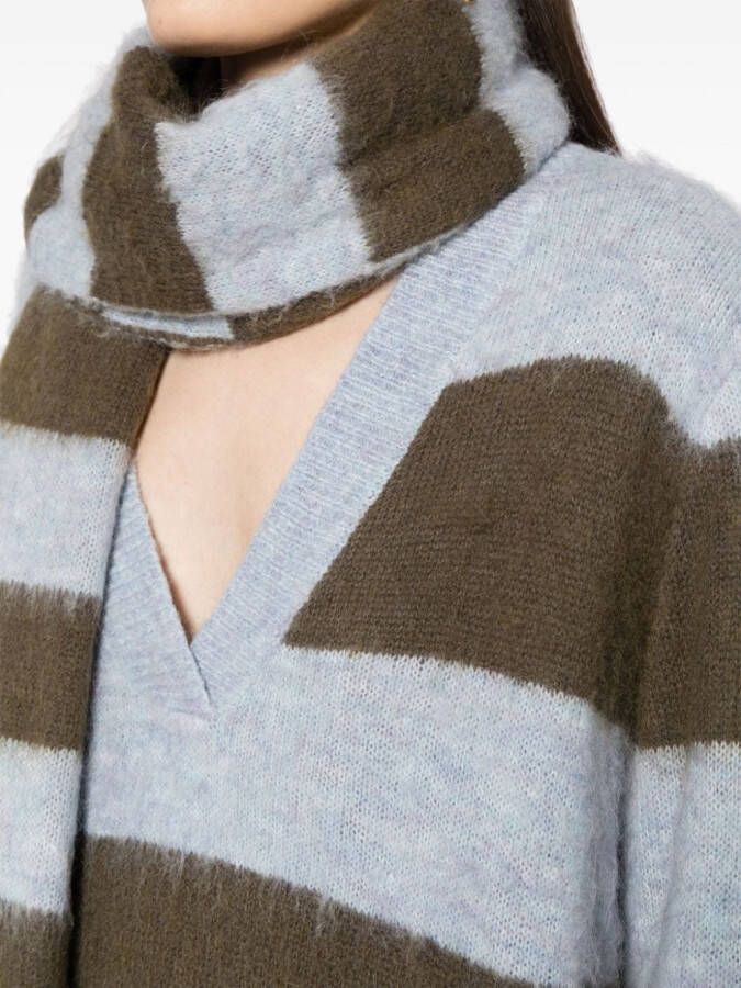 b+ab Gestreepte trui Blauw