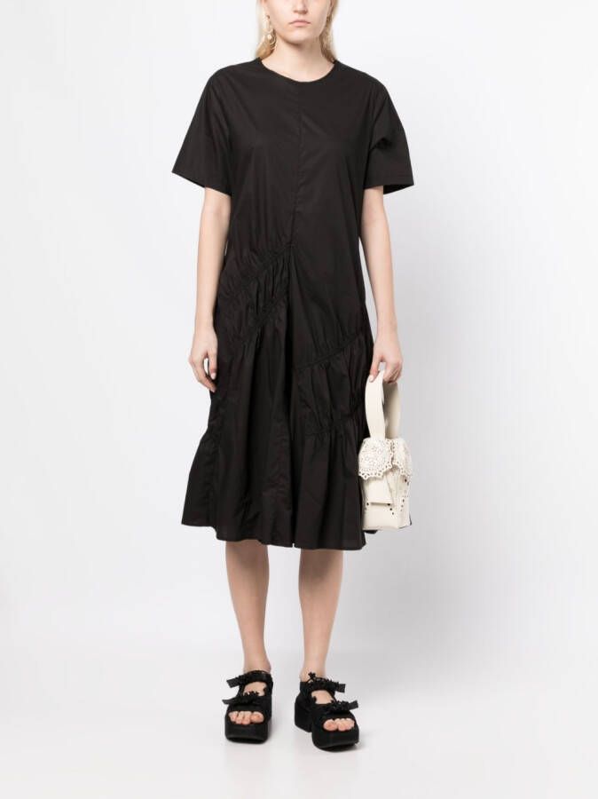 b+ab Midi-jurk met empiretaille Zwart