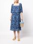 B+ab Midi-jurk met plissé-effect Blauw - Thumbnail 2