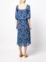 B+ab Midi-jurk met plissé-effect Blauw - Thumbnail 4