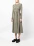 B+ab Midi-jurk met pofmouwen Groen - Thumbnail 3
