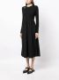 B+ab Midi-jurk met pofmouwen Zwart - Thumbnail 3