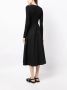 B+ab Midi-jurk met pofmouwen Zwart - Thumbnail 4