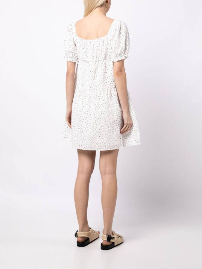 b+ab Midi-jurk met stippen Wit