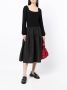 B+ab Midi-jurk met vierkante hals Zwart - Thumbnail 2