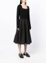 B+ab Midi-jurk met vierkante hals Zwart - Thumbnail 3