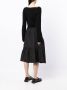 B+ab Midi-jurk met vierkante hals Zwart - Thumbnail 4