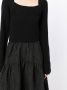 B+ab Midi-jurk met vierkante hals Zwart - Thumbnail 5