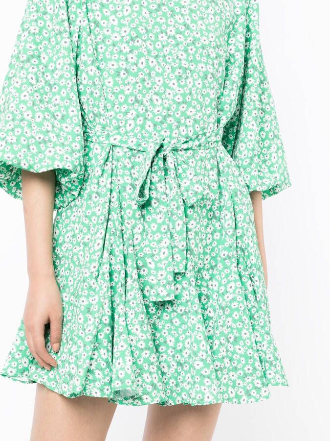 b+ab Mini-jurk met bloemenprint Groen