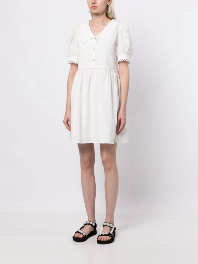 b+ab Mini-jurk met korte mouwen Wit