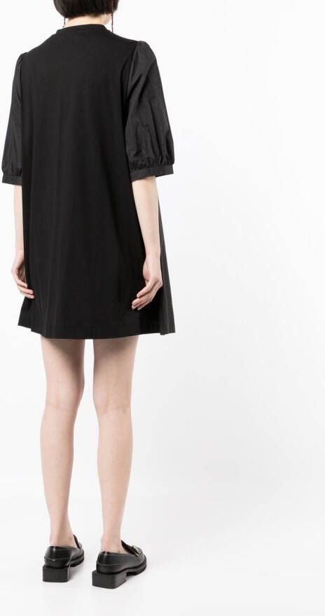 b+ab Mini-jurk met parelkraag Zwart