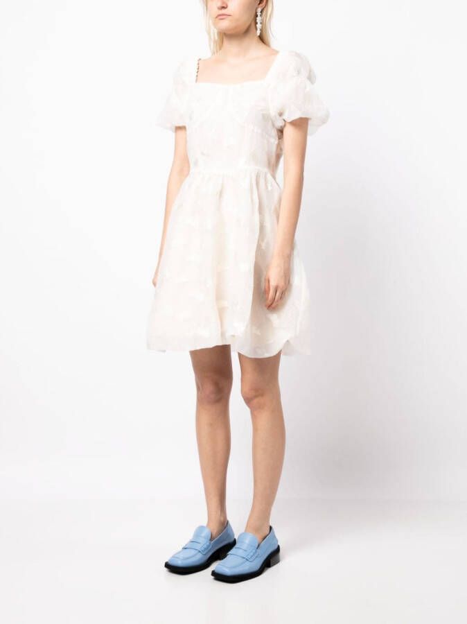 b+ab Mini-jurk met V-hals Wit