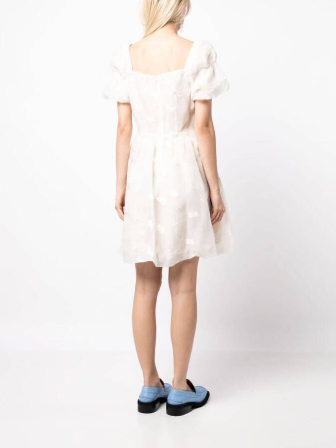 b+ab Mini-jurk met V-hals Wit