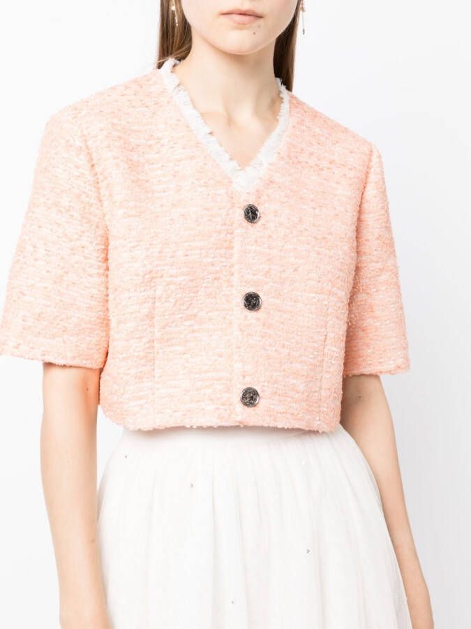 b+ab Tweed blouse Oranje