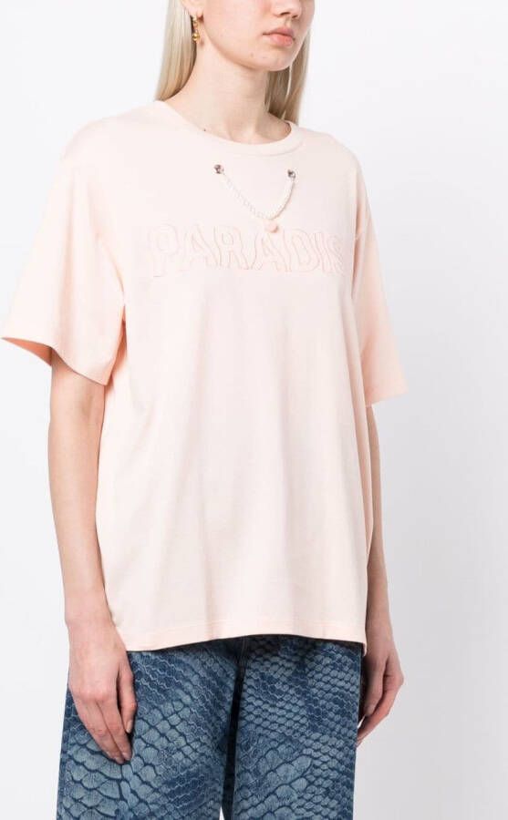 b+ab T-shirt met kettingdetail Roze