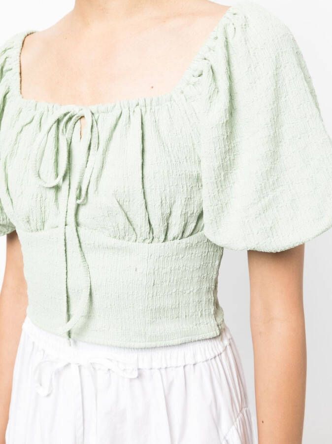 b+ab Cropped blouse Groen