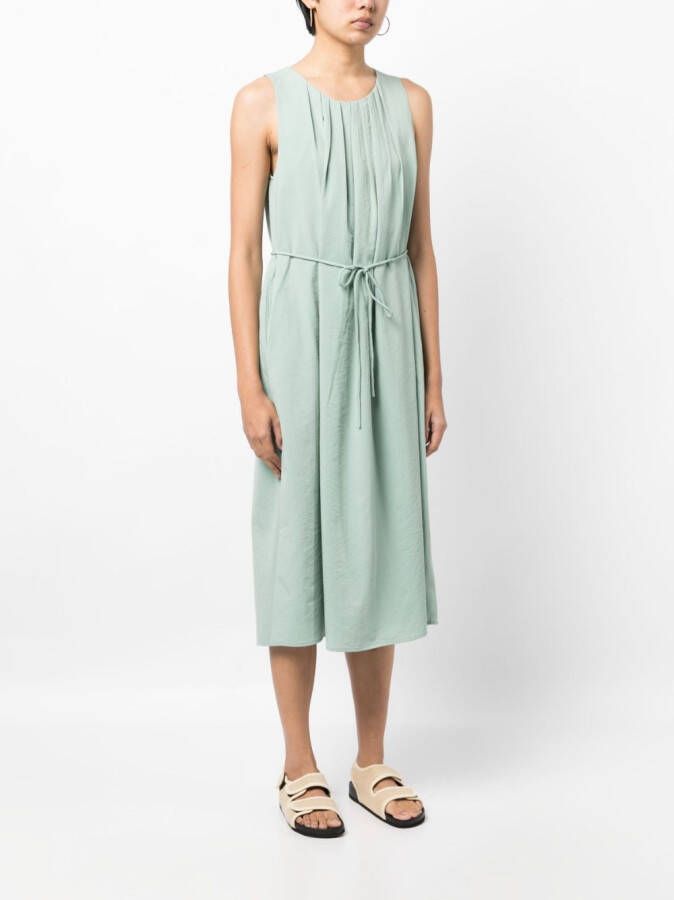 b+ab Midi-jurk met gestrikte taille Groen