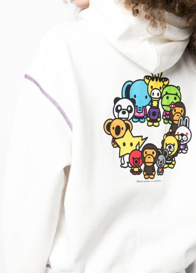 *BABY MILO STORE BY *A BATHING APE Hoodie met grafische print Wit