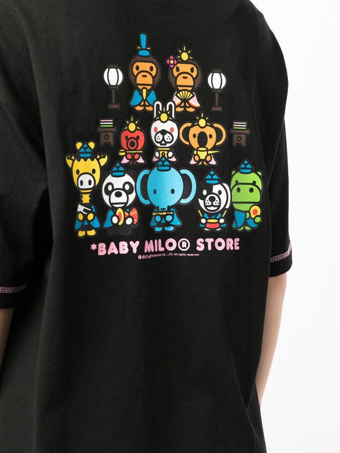 *BABY MILO STORE BY *A BATHING APE T-shirt met logo Zwart