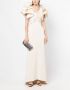 Badgley Mischka Jurk met ruchemouwen Beige - Thumbnail 2