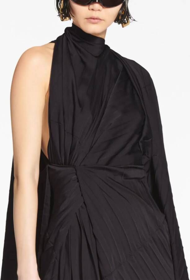 Balenciaga Asymmetrische midi-jurk Zwart