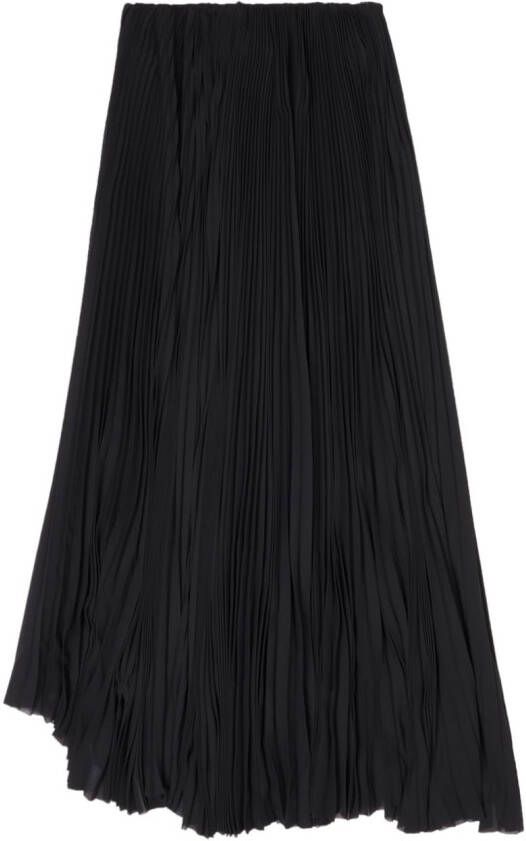 Balenciaga Asymmetrische plooirok Zwart