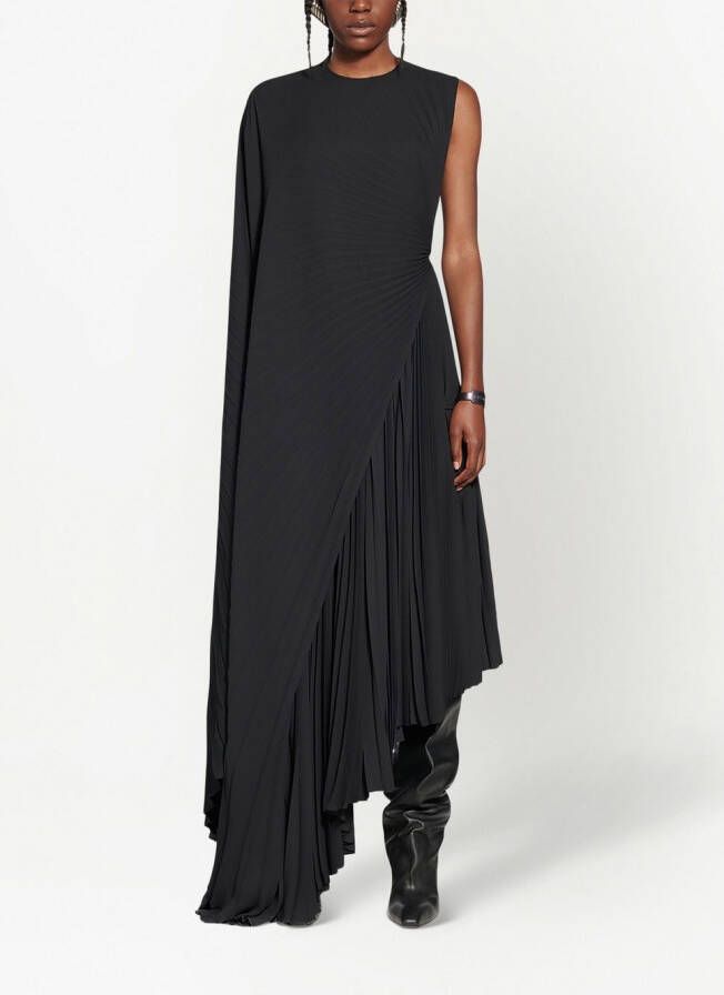 Balenciaga Asymmetrische jurk Zwart