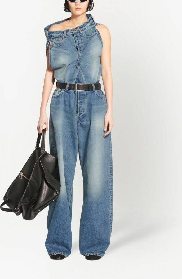 Balenciaga Asymmetrische top Blauw