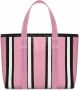 Balenciaga Barbès East-West gestreepte shopper Roze - Thumbnail 2