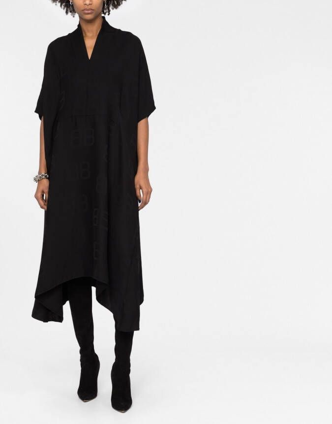 Balenciaga Maxi-jurk met V-hals Zwart