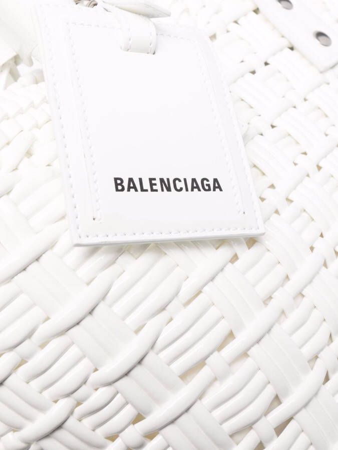 Balenciaga Bistro Basket kleine shopper Wit