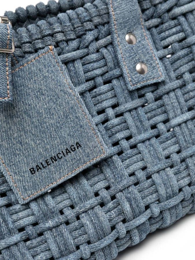 Balenciaga Bistro denim rugzak Blauw