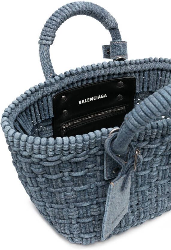 Balenciaga Bistro denim rugzak Blauw