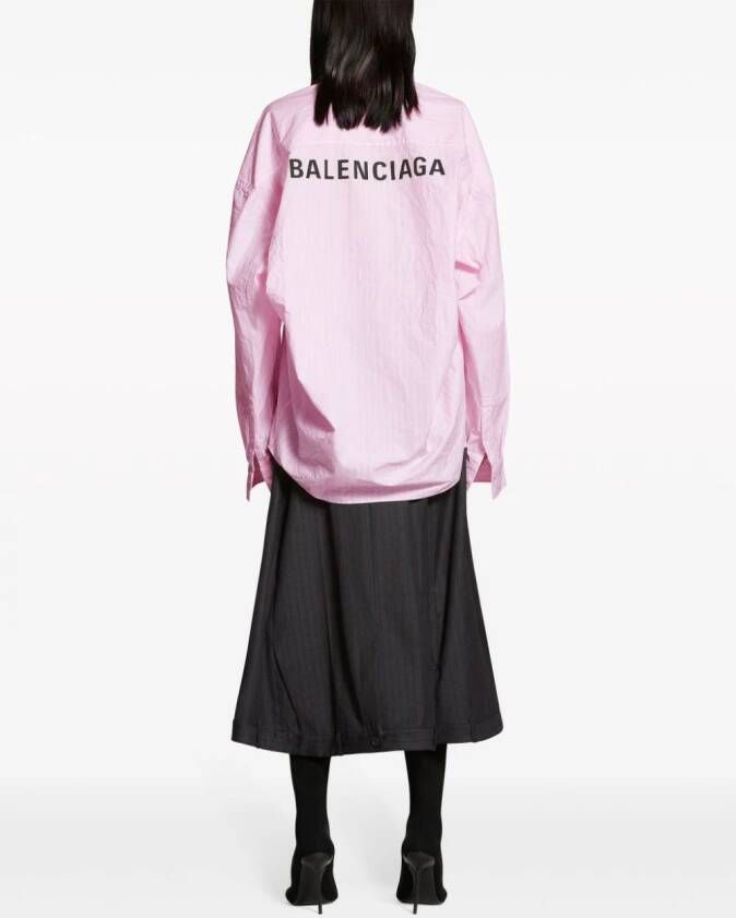 Balenciaga Blouse met logoprint Roze