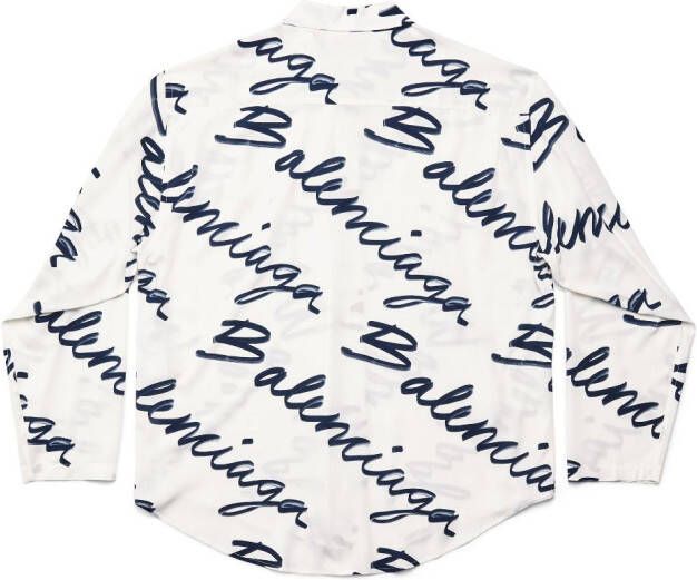 Balenciaga Blouse met logoprint Wit