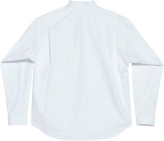 Balenciaga Overhemd met geknoopte kraag Wit