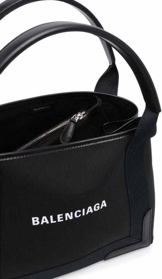 Balenciaga Cabas shopper met logo Zwart