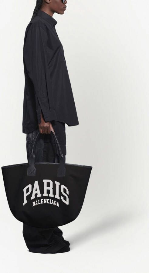 Balenciaga Cities Paris grote shopper Zwart