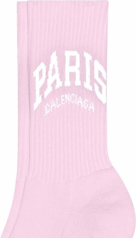 Balenciaga Cities Paris tennis sokken Roze