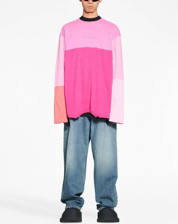 Balenciaga T-shirt met colourblocking Roze