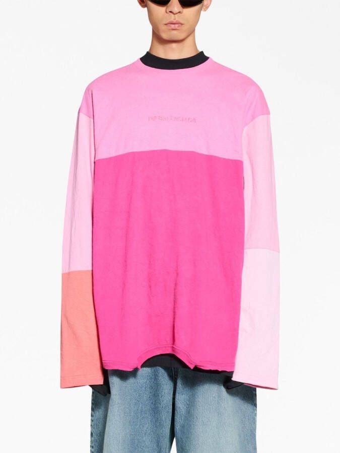 Balenciaga T-shirt met colourblocking Roze